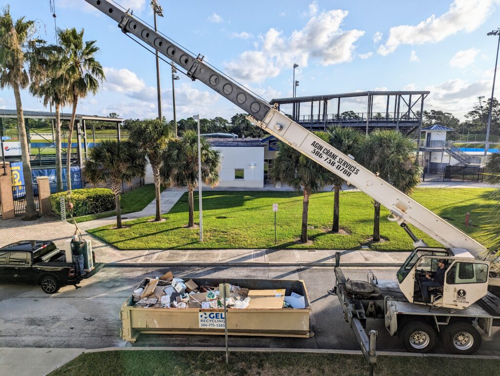 Embry Riddle ICI Locker Room Project (Crane Setting Unit on roof)